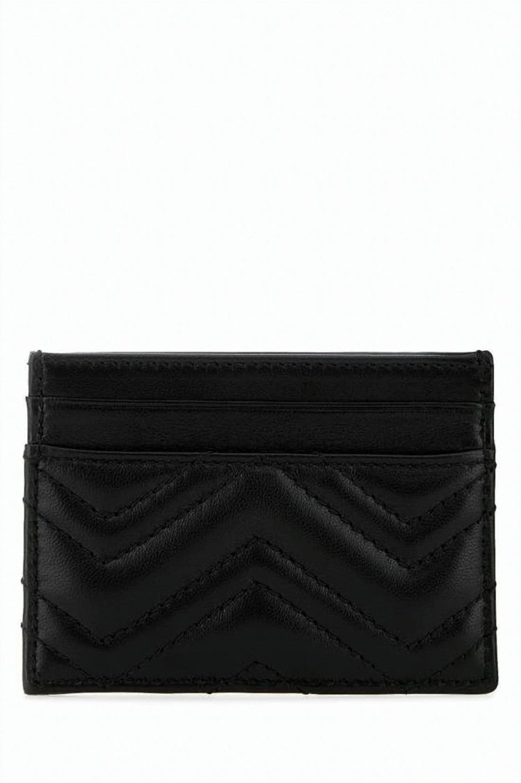 Gucci Quilted Leather Gg Marmont Card Wallet