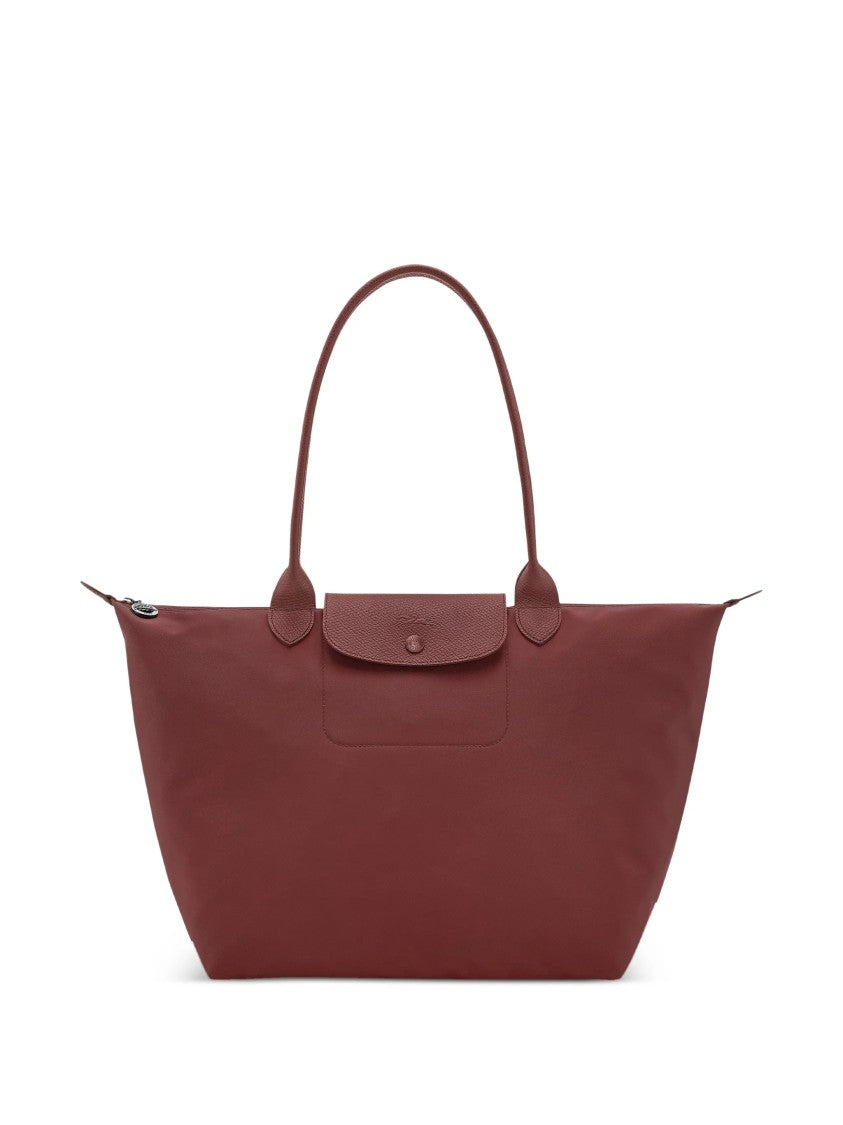 Longchamp Structured Trapezoidal Tote Bag With Zippered Top
