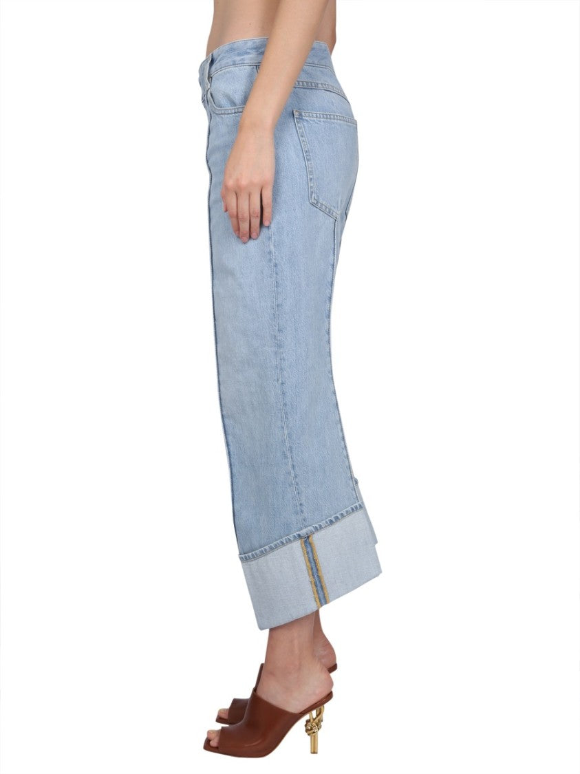 Bottega Veneta Curved Line Jeans With Front Closure