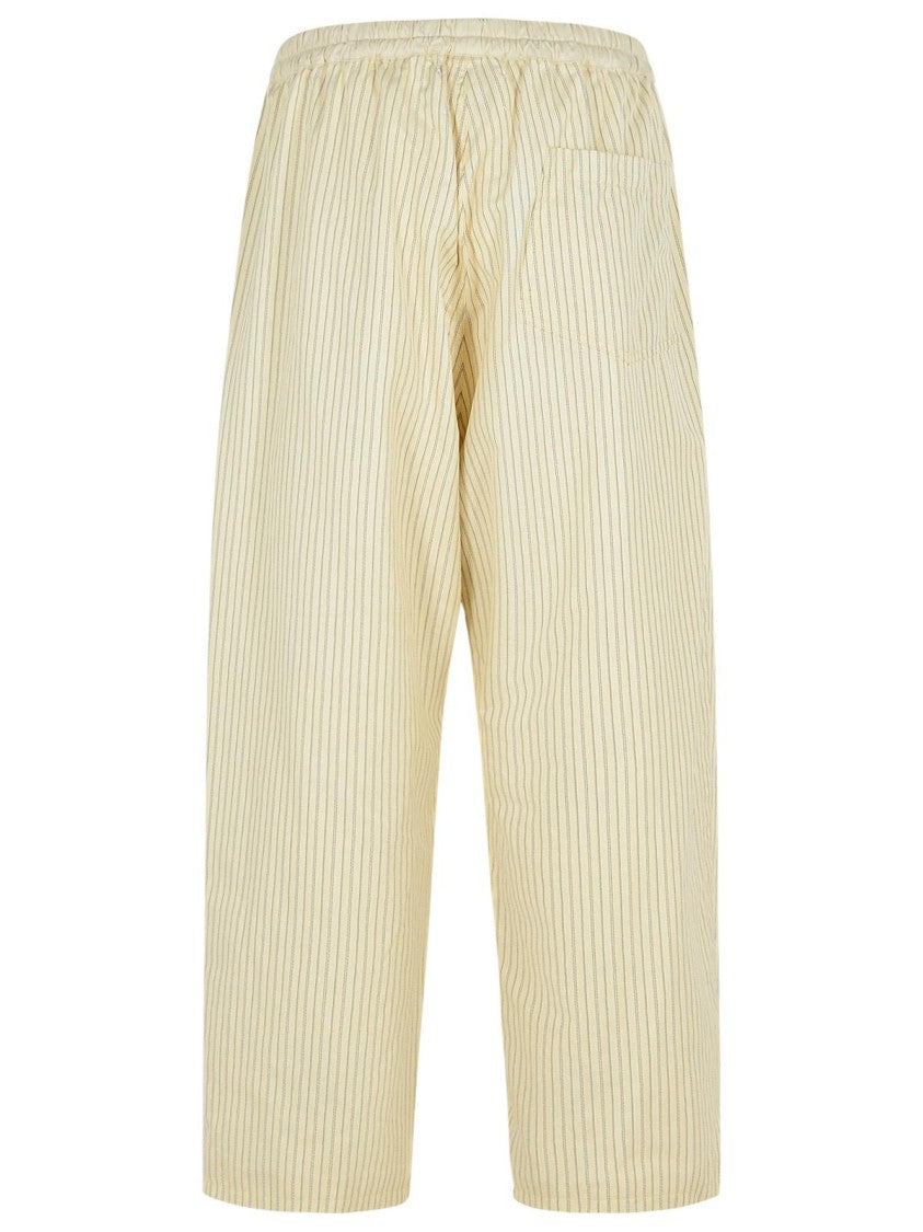 Maison Margiela Ivory Cotton Blend Trousers