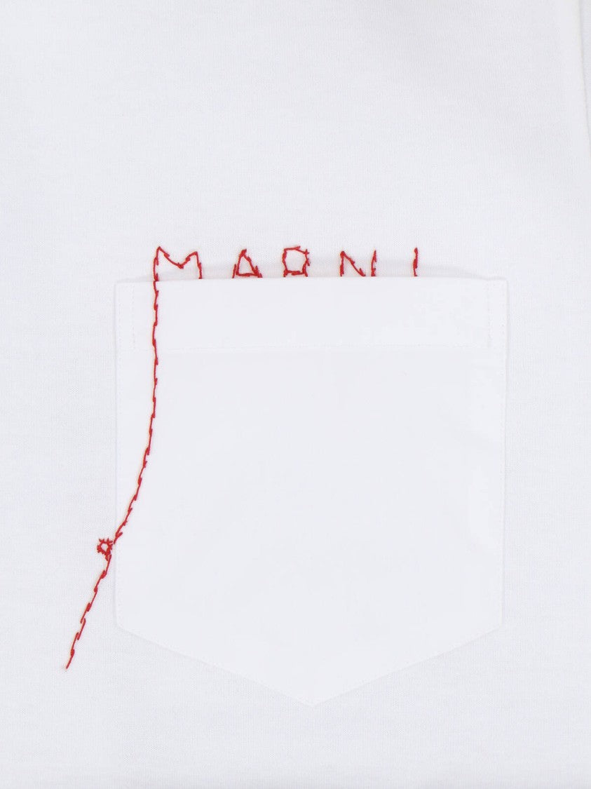 Marni Classic White T-Shirt With Minimalist Design