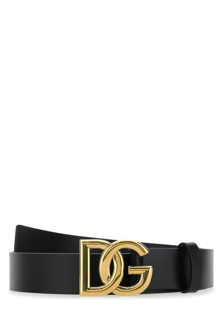Dolce & Gabbana Black Leather Belt