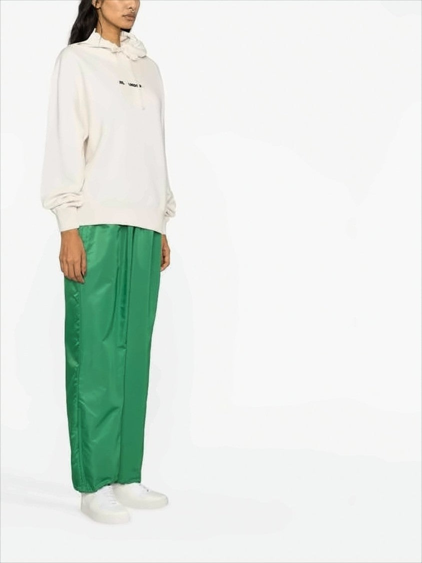 Jil Sander Relaxed Fit Cropped Hoodie With Drawstring