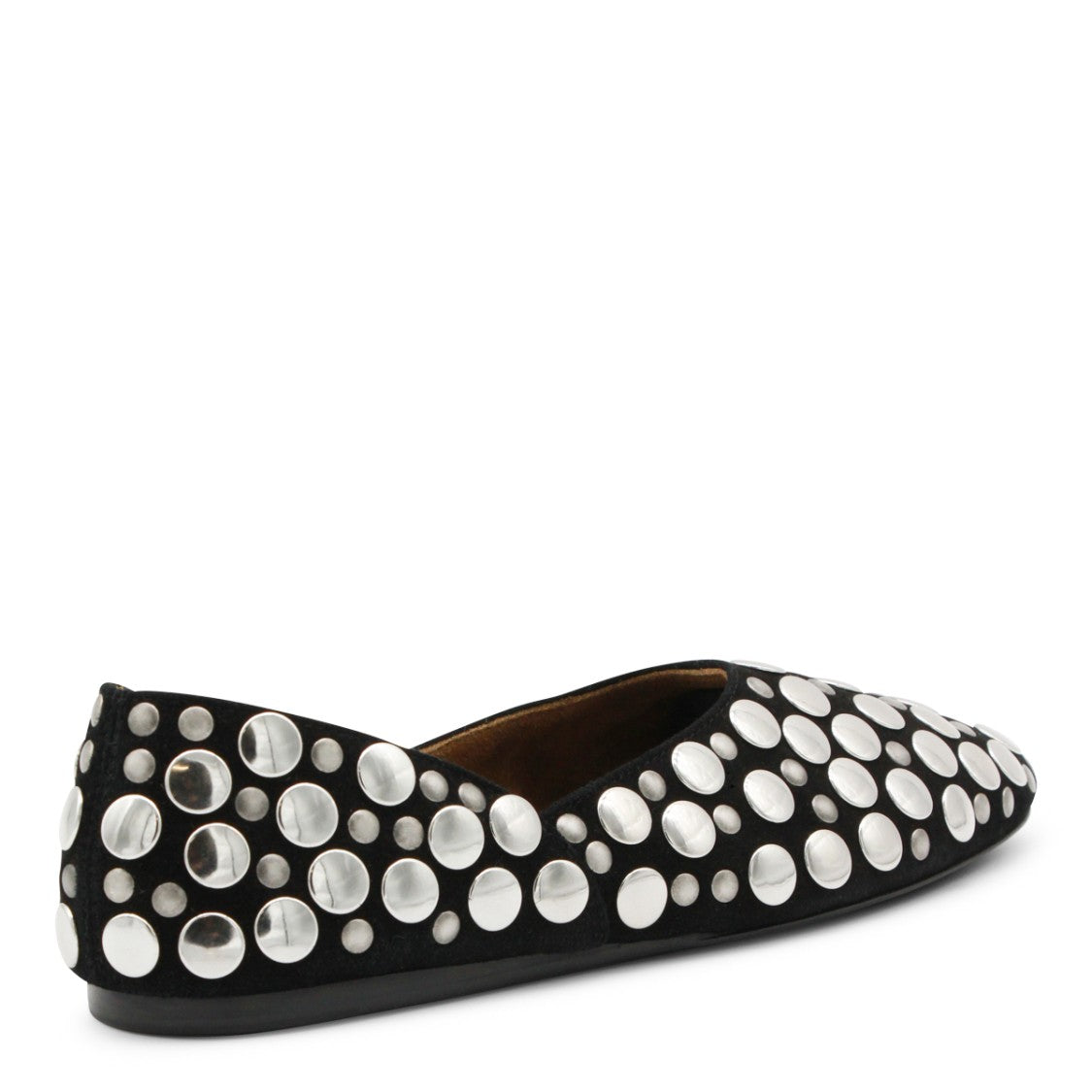 Khaite Black Leather Flats