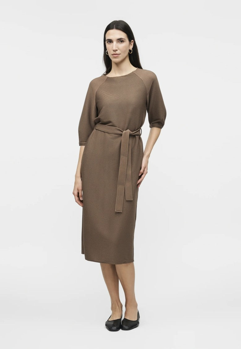 Max Mara Knee-Length Dress With Elbow-Length Sleeves And Ribbed Texture