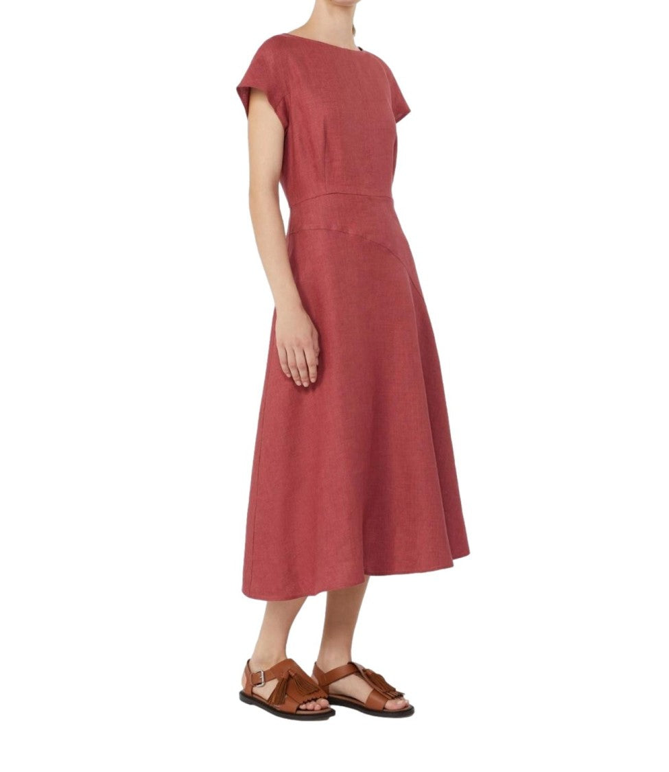 Max Mara Cherry Red Wkdesordio Wool Dress