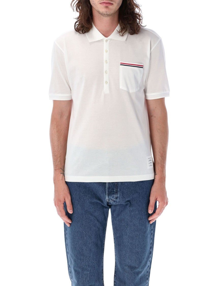 Thom Browne Fine Mercerized Pique Pocket Polo Shirt