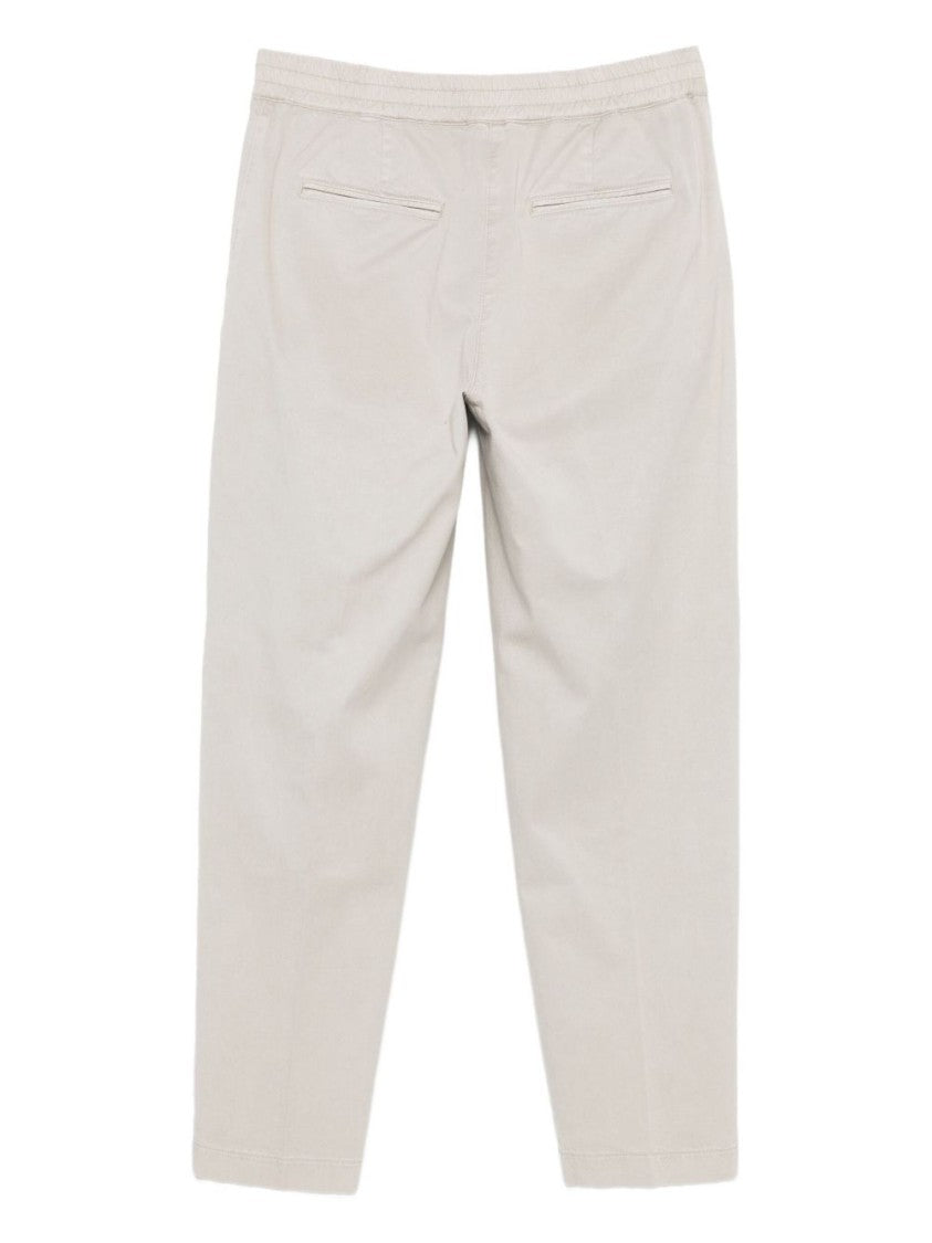 Seventy Sergio Tegon White Straight-Leg Trousers With Mid-Rise Waist