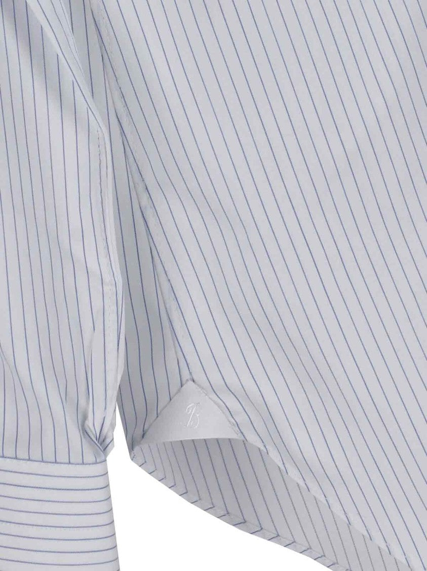 Barba Napoli Striped Cotton Shirt – White And Blue