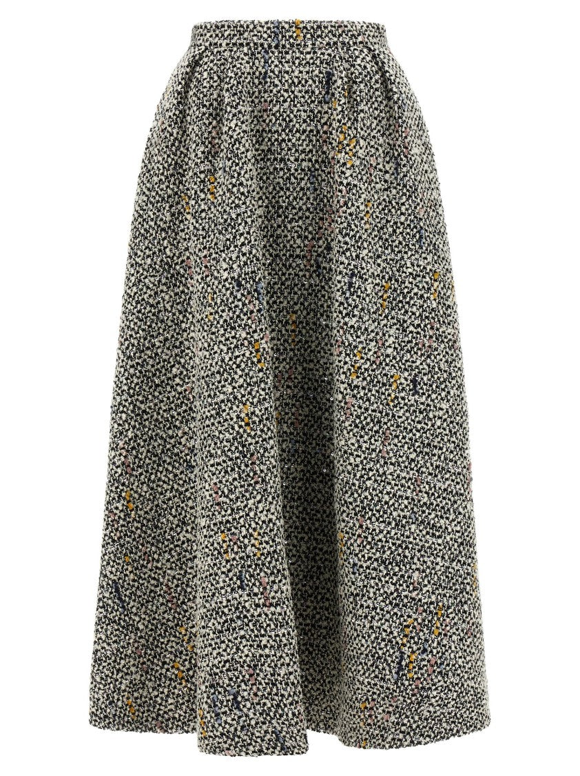 Alessandra Rich Wool Blend Tweed Skirt