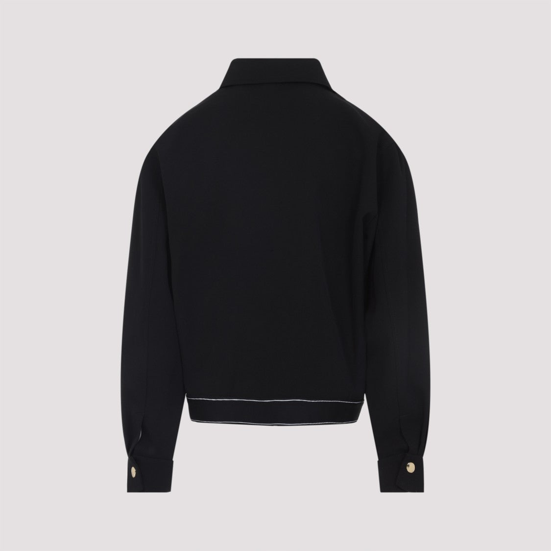 Casablanca Cropped Wool Jacket With Classic Collar