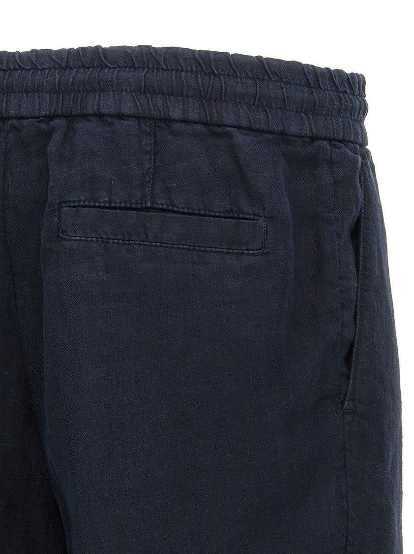 Brunello Cucinelli Black Garment-Dyed Linen Bermuda Shorts