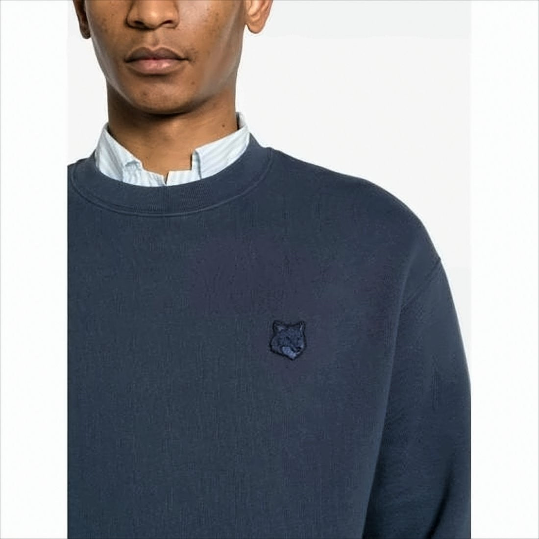 Maison Kitsuné Long-Sleeve Crewneck Sweatshirt