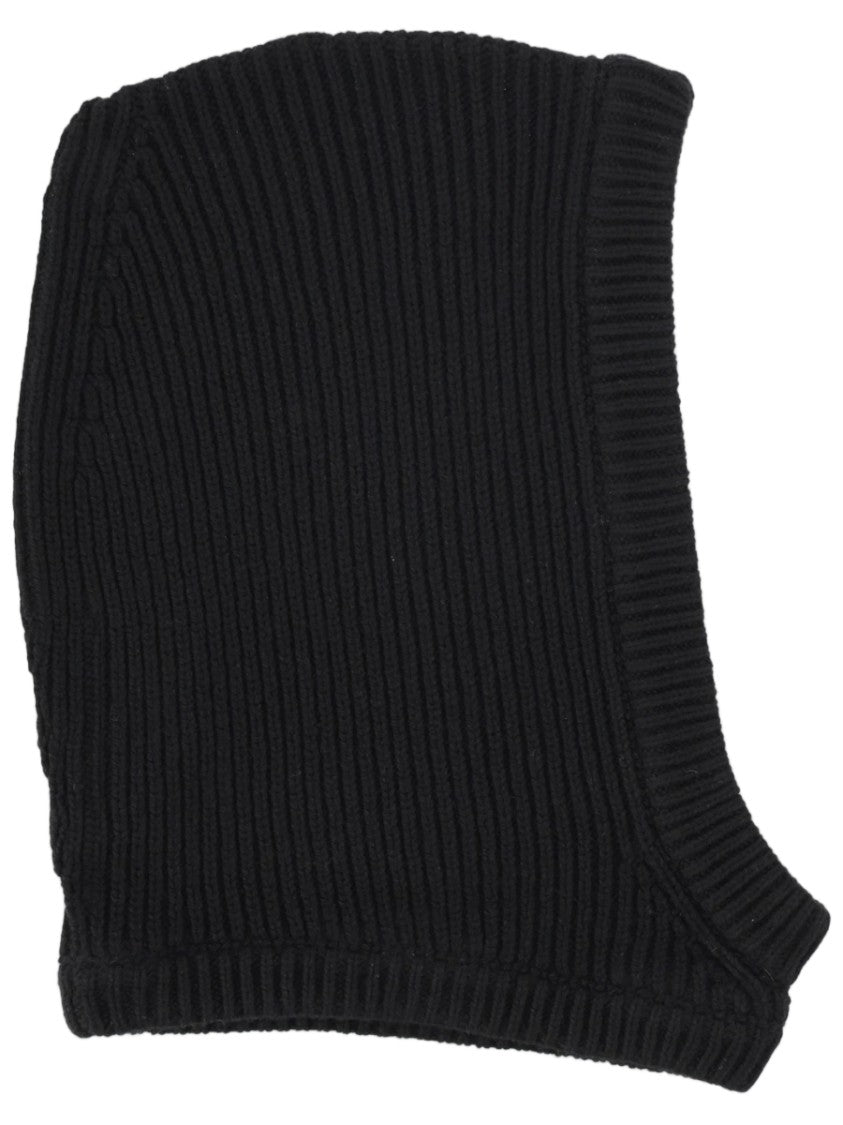 Rick Owens Hood Ribbed Knit Cashmere-Wool Blend Hat