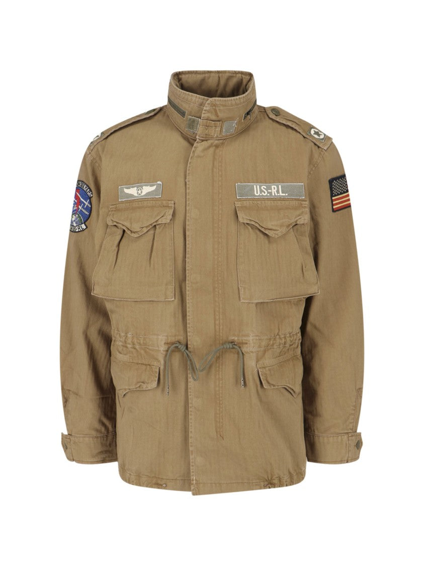 Polo Ralph Lauren Structured Brown Jacket With Front Zipper