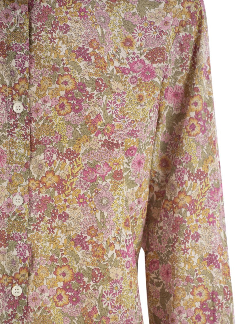 Mc2 Saint Barth Brigitte - Shirt With Flower Pattern