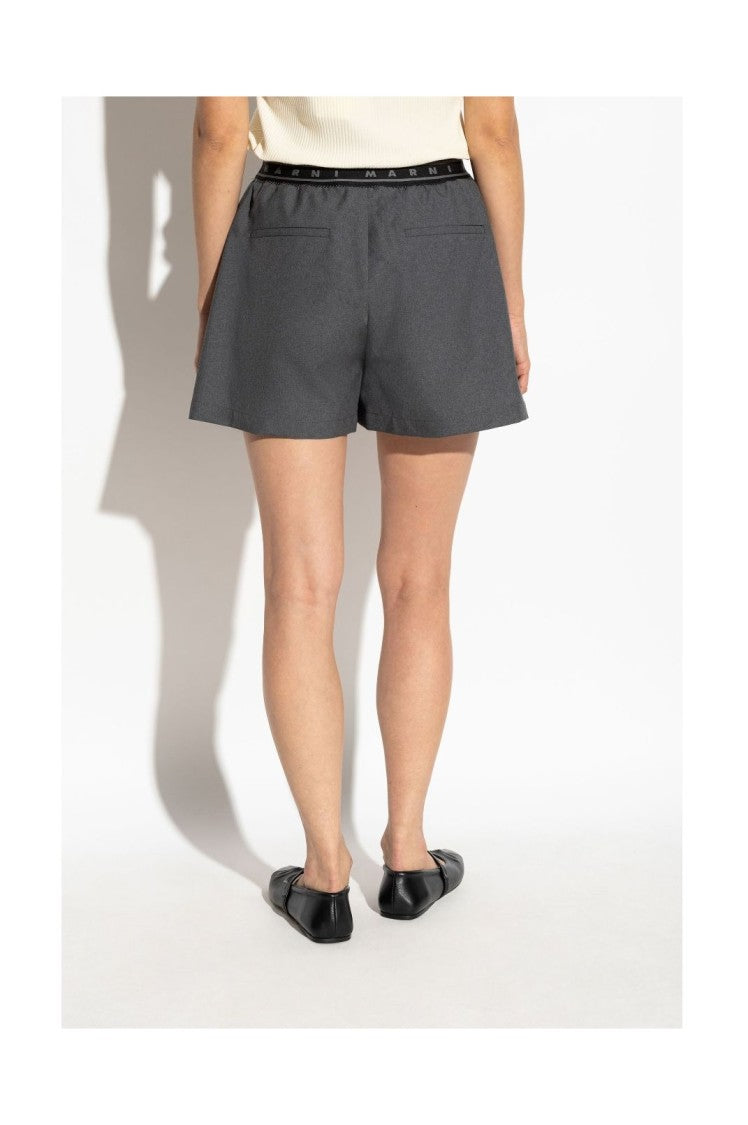 Marni Flared Virgin Wool Tailored Shorts