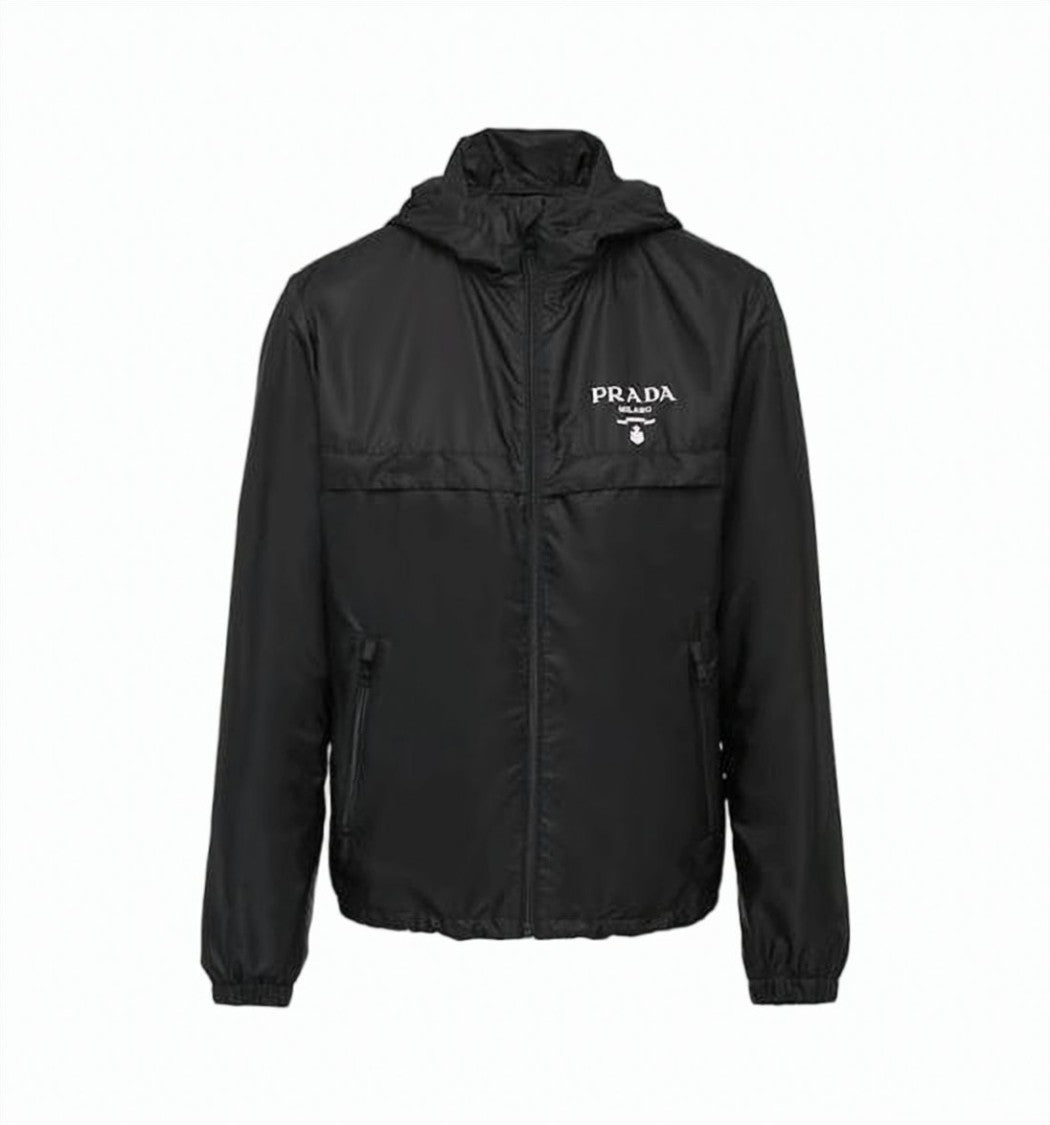 Prada Lightweight Hooded Jacket With Front Zipper Closure