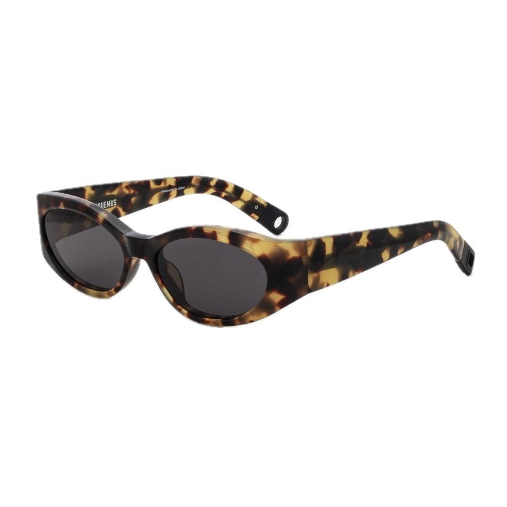 Jacquemus Les Lunettes Jac4 Ovalo Linea "Les Sculptures" Tortoise Acetate Oval Sunglasses