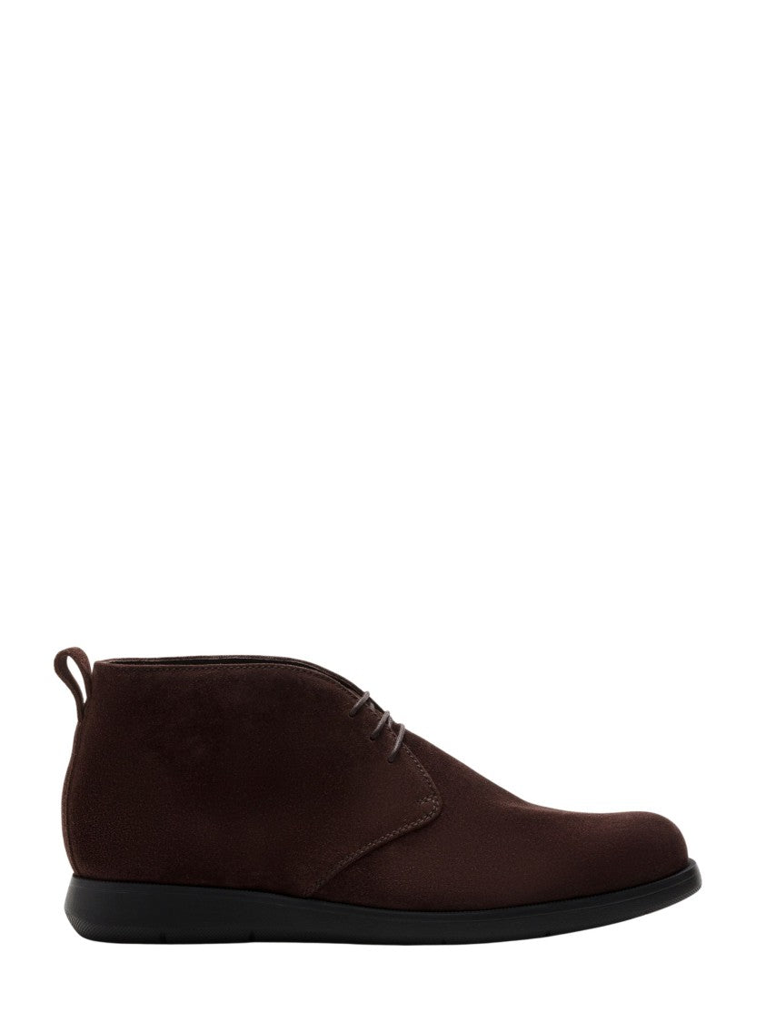 Church's Dark Brown Minimalist Suede Rising Lace-Up Shoes