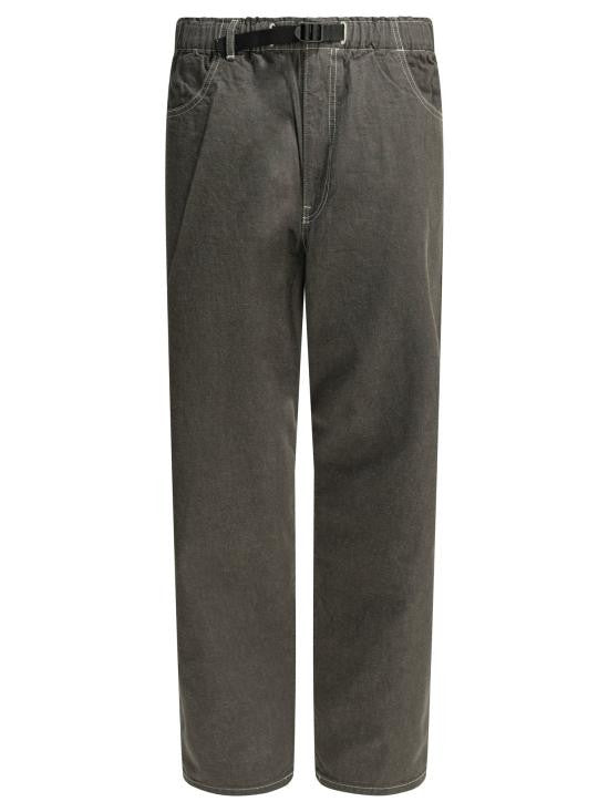 Danton Relaxed Fit Grey Denim Pants With Adjustable Waistband
