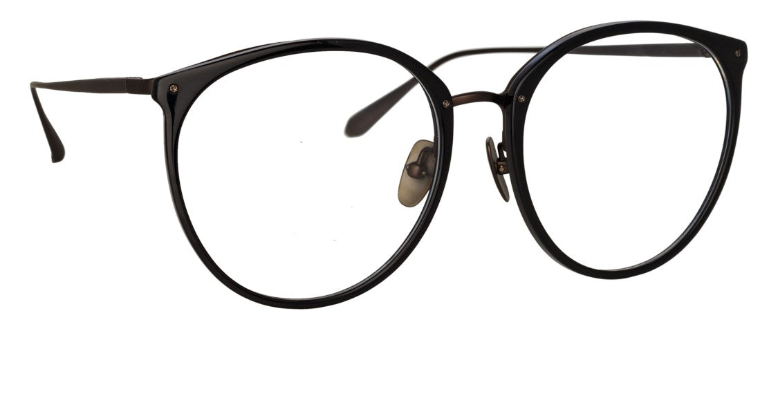 Linda Farrow Lfl Rounded Acetate Eyeglasses With Streamlined Temples
