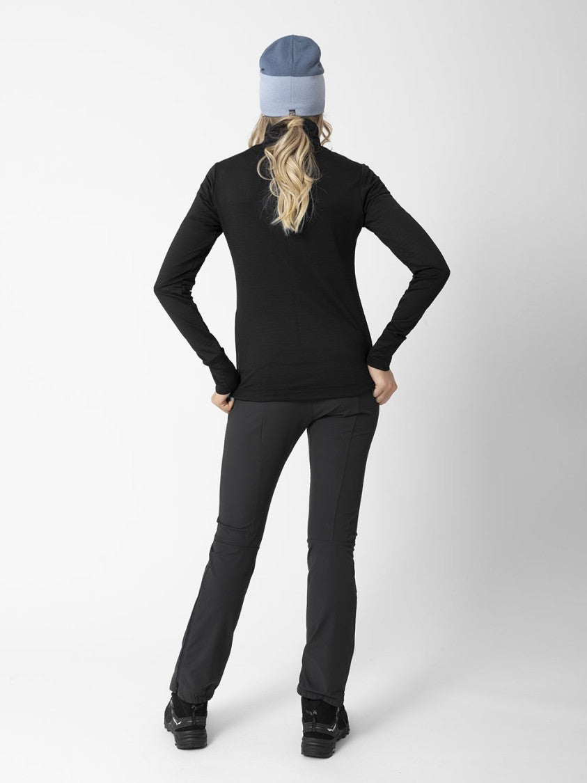 Lamunt Black Nora Long Sleeve High-Collar Top
