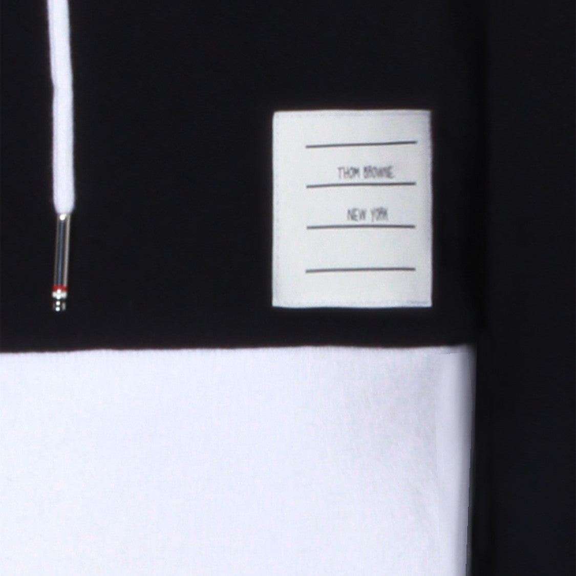 Thom Browne Navy Cotton Zip Hoodie