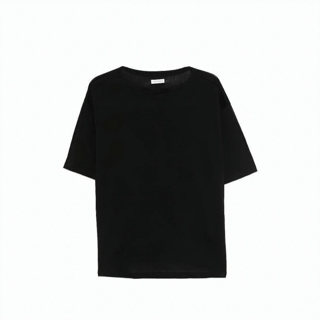 Kaptain Sunshine Minimalist Lightweight Black T-Shirt With Round Neckline