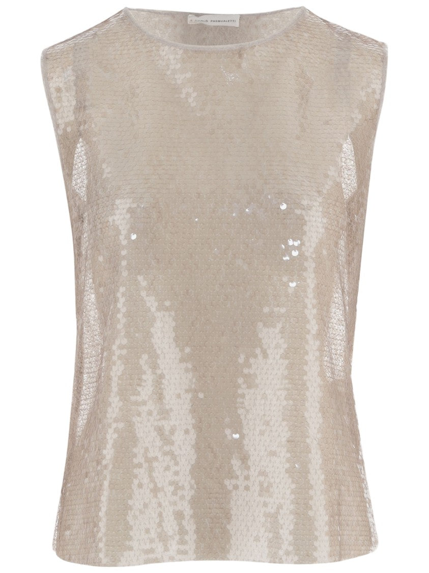 Niccolò Pasqualetti Sequined Round Neck Top
