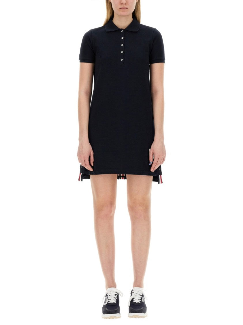 Thom Browne Piqué Cotton Polo Dress