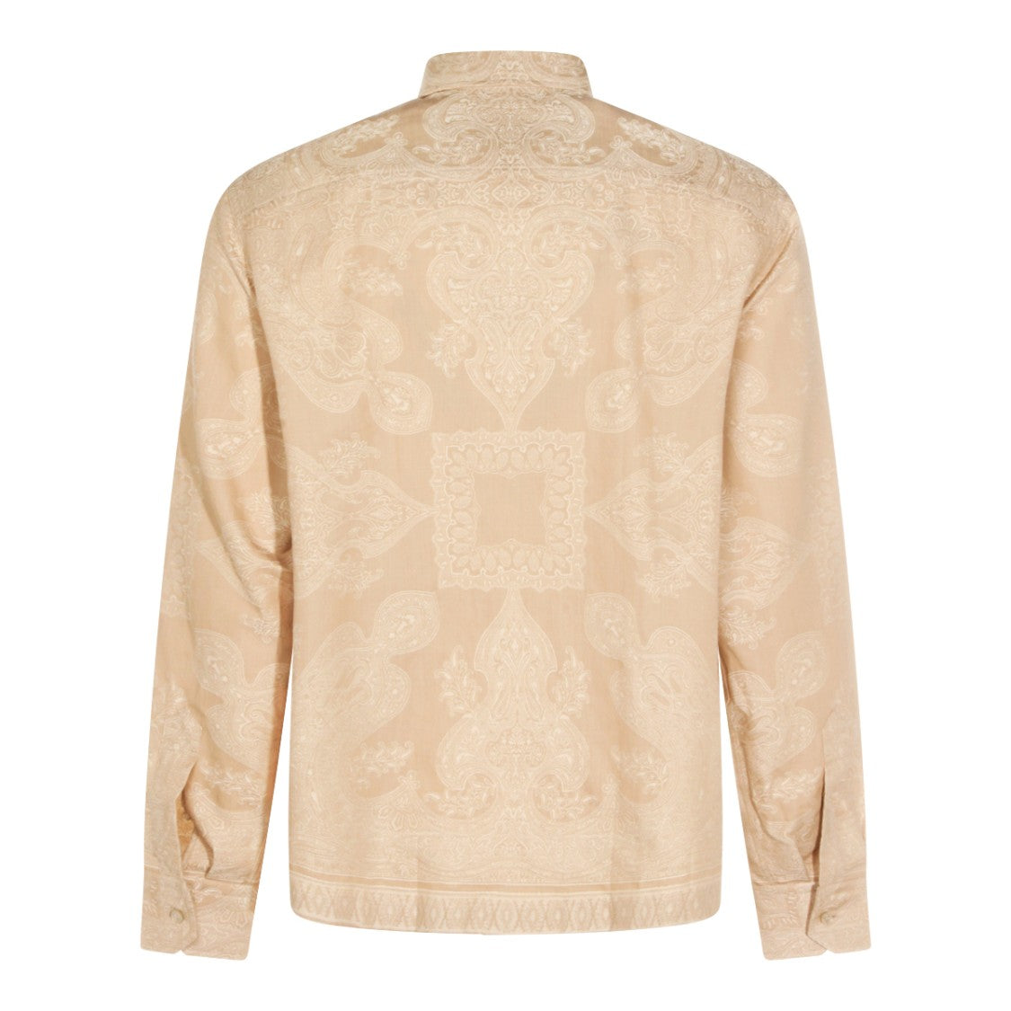 Etro Beige Paisley Jacquard Shirt With Classic Collar And Button-Down Front