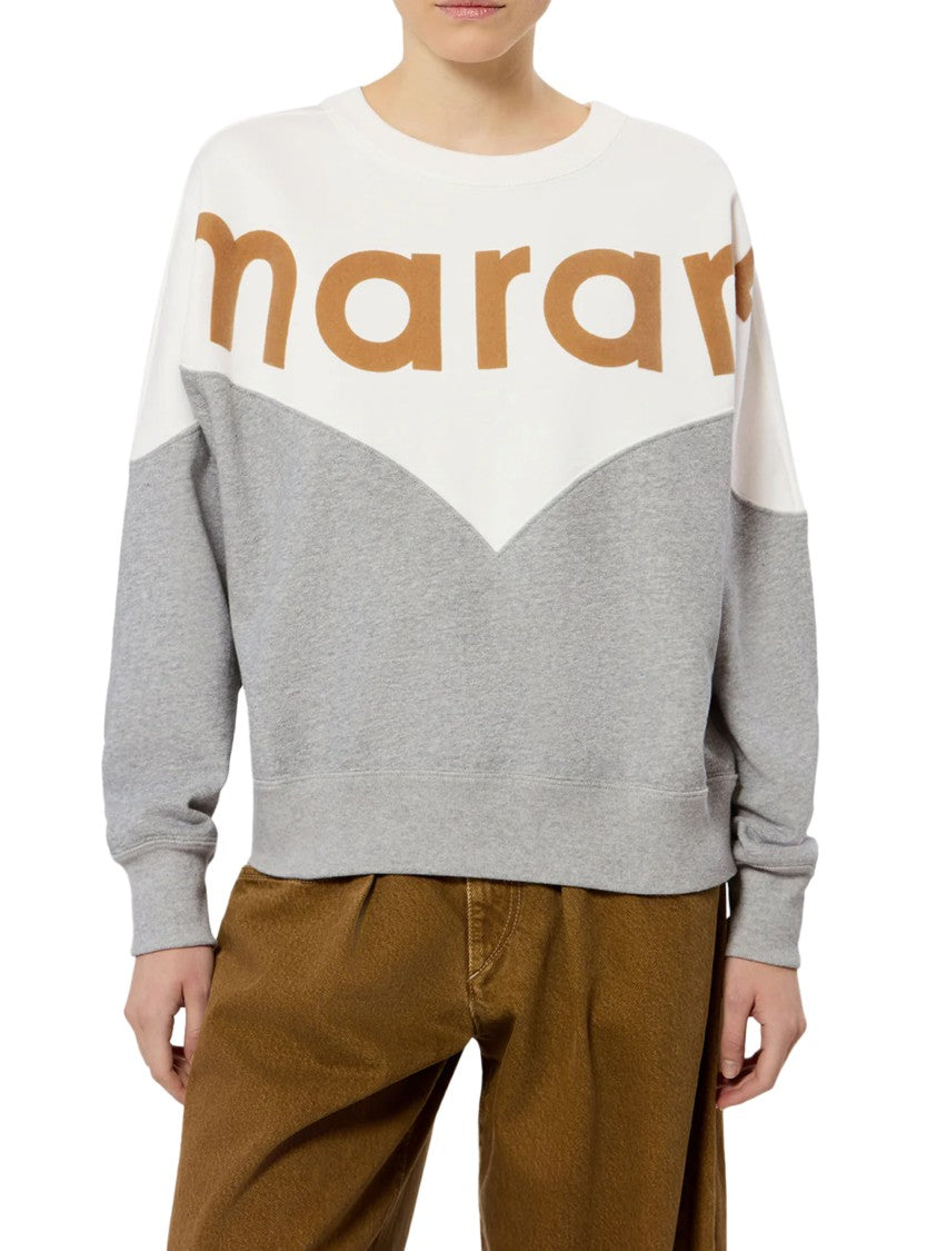 Isabel Marant Étoile Chevron-Patterned Knit Sweater With Bold Graphic