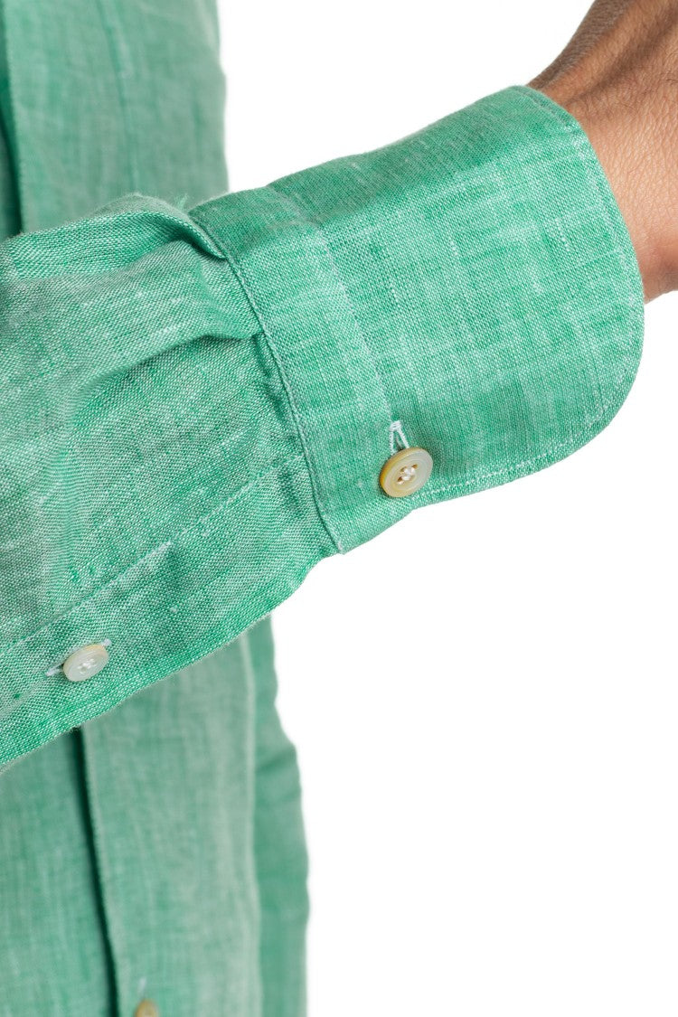 Finamore Linen Shirt With Paramontura Collar