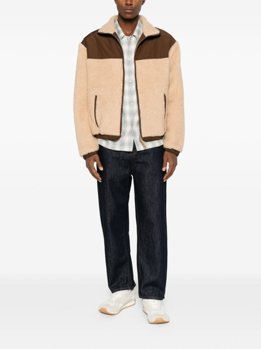 Ami Paris Plush Colorblock Jacket
