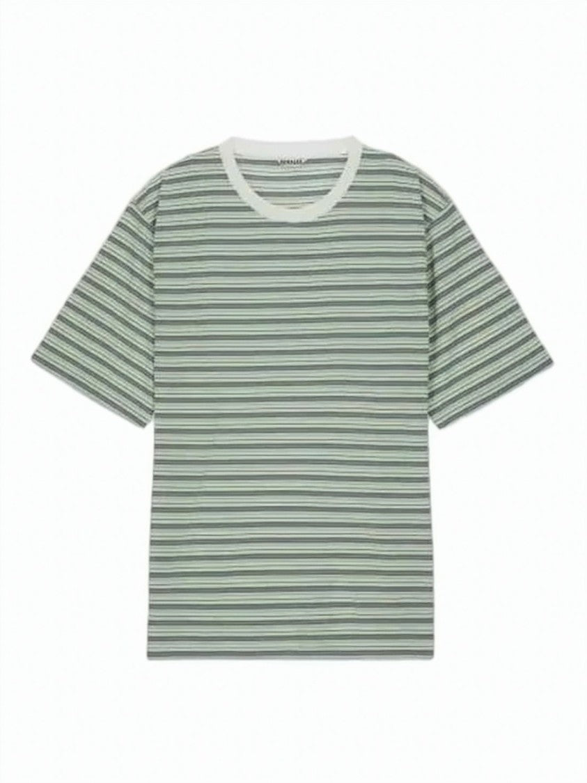 Auralee Horizontal Stripe Short-Sleeve T-Shirt