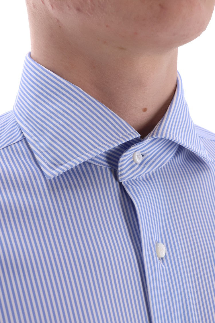 Barba “La Polo” Superlight Technical Fabric Stripe Shirt