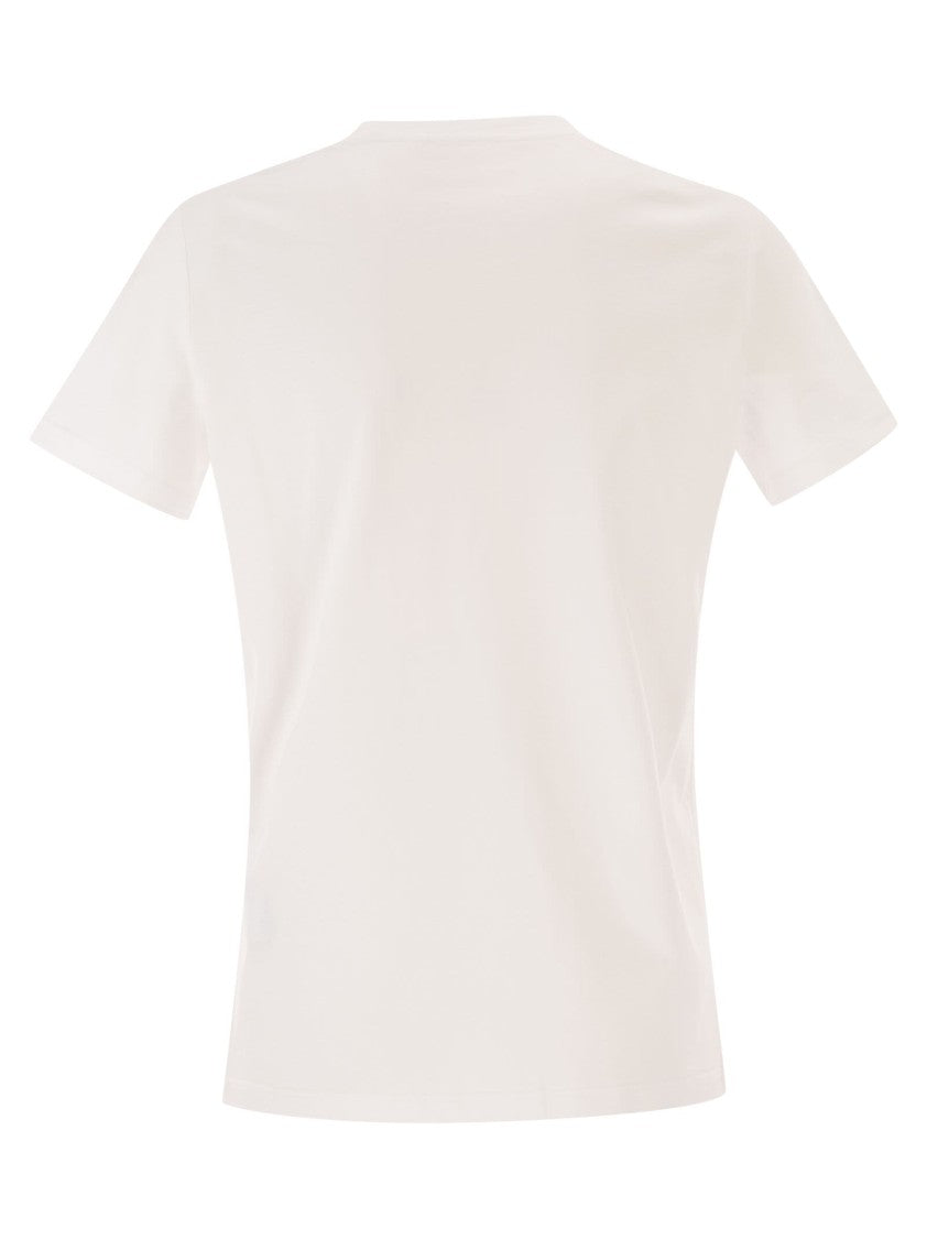 Elisabetta Franchi White Jersey T-Shirt With Embroidered Logo