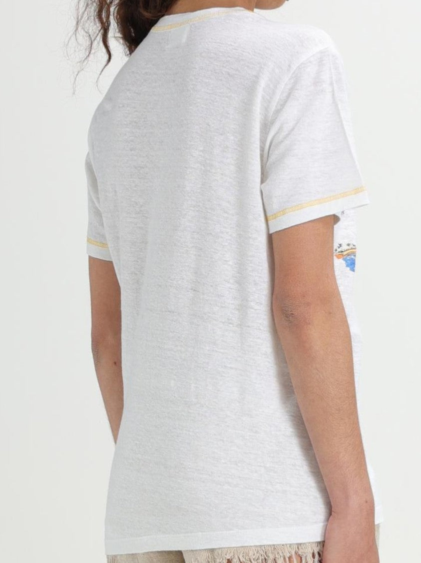 Isabel Marant Short-Sleeved Tropical Graphic Print T-Shirt