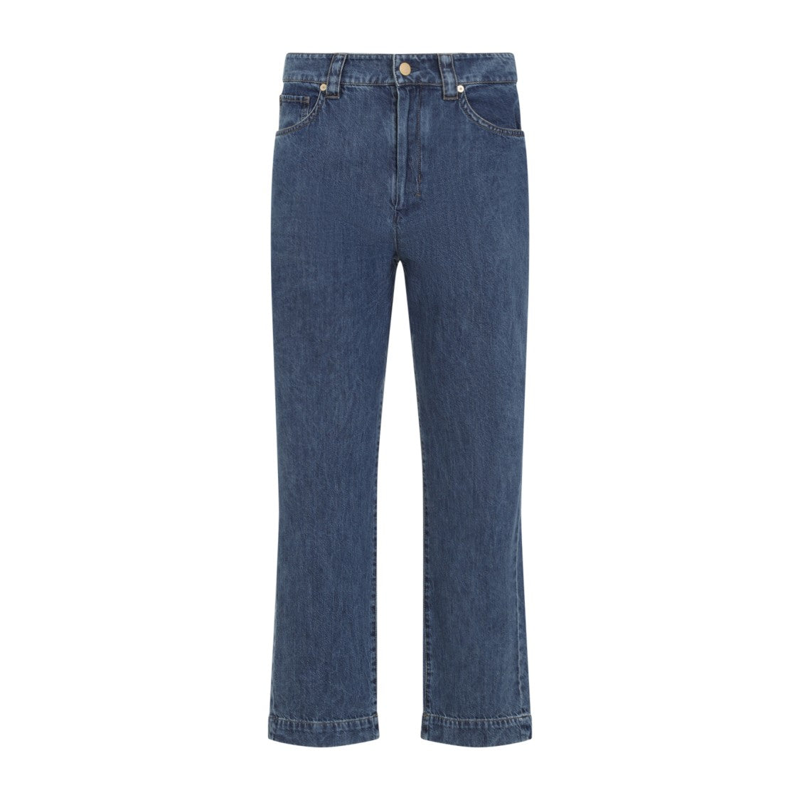 Max Mara Classic Blue Straight-Leg Jeans With Mid-Rise Waist