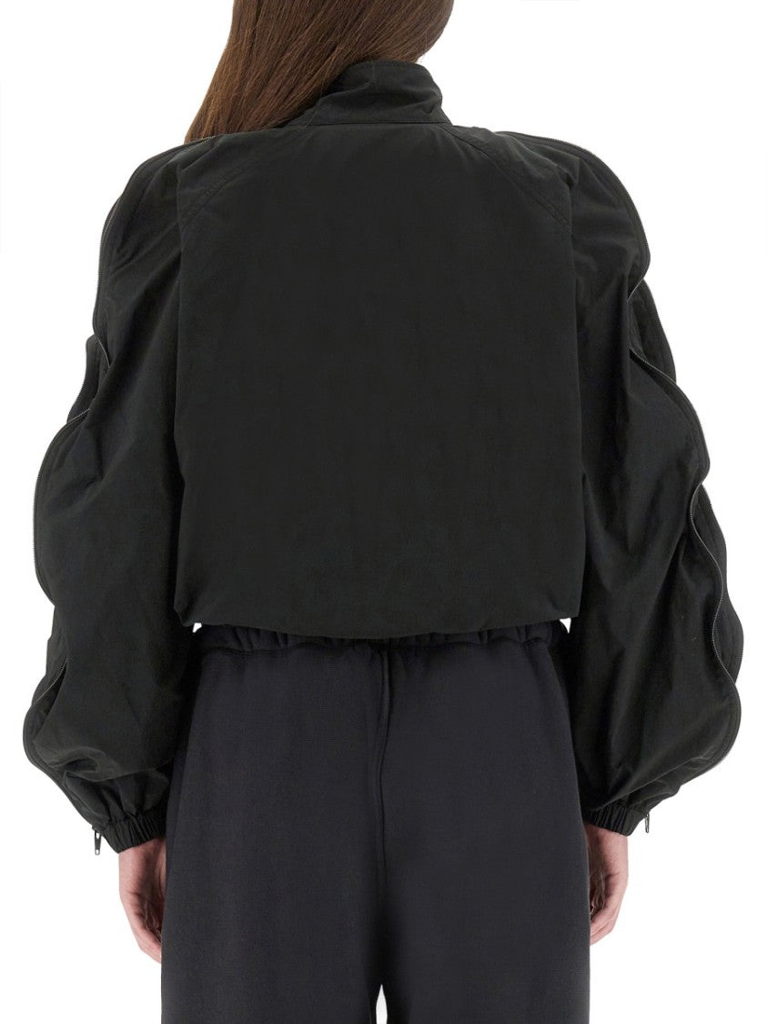 T By Alexander Wang Cropped Black Puffer Jacket