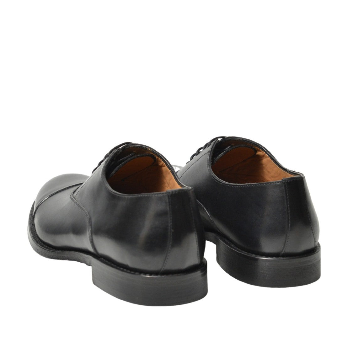 Peppe Migliore Laced Black Calf Leather Shoes