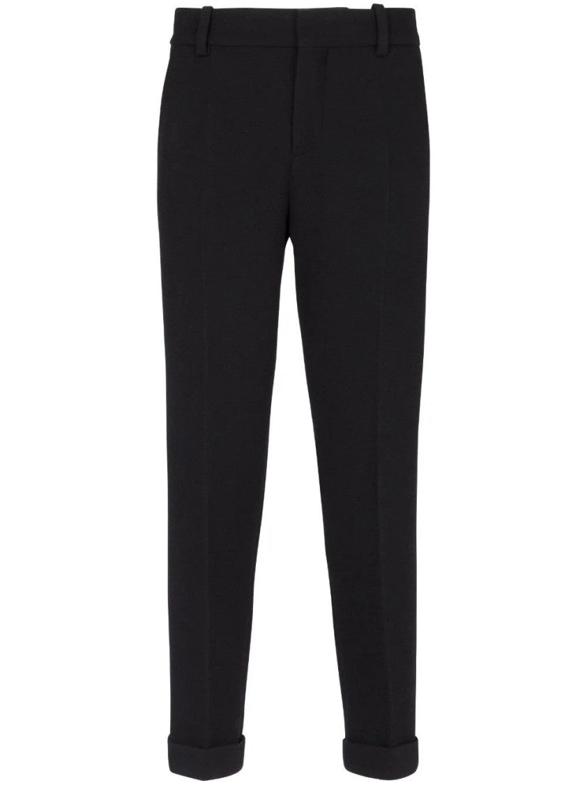 Balmain Double Crepe Straight Pants