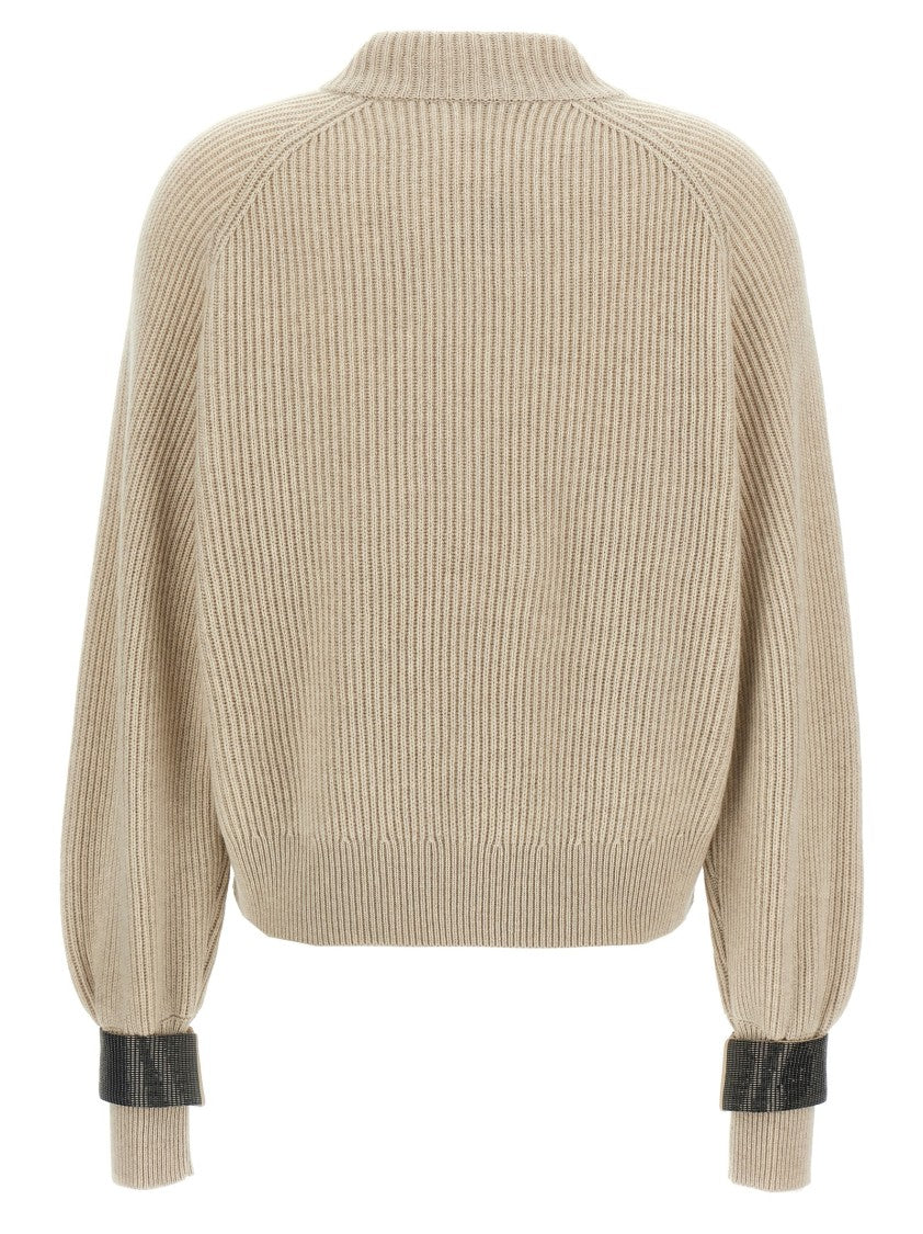 Brunello Cucinelli Monile Cuffs Sweater