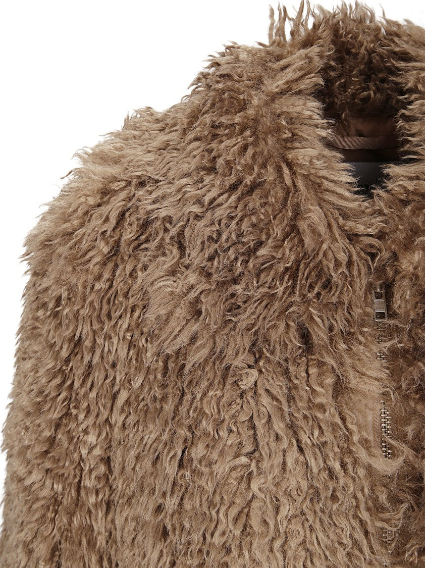 Stand Studio Cropped Faux Fur Jacket