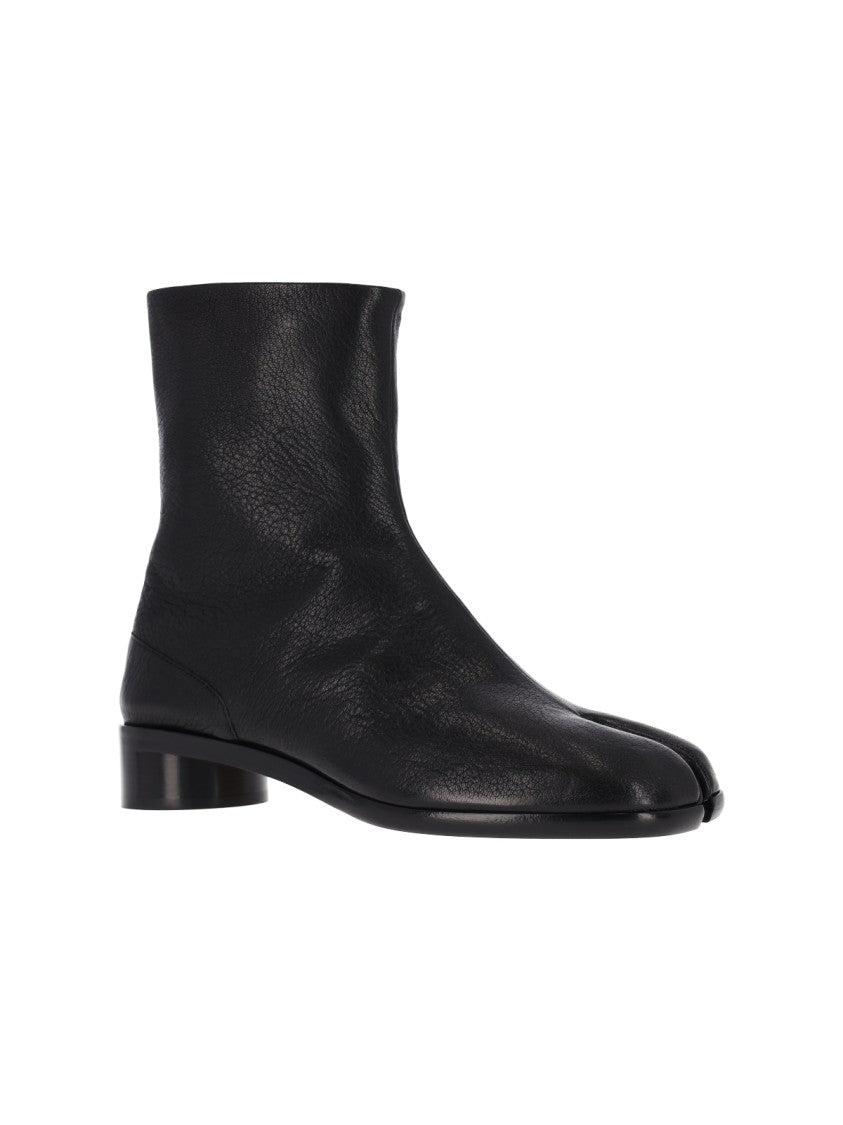 Maison Margiela Black Camel Leather Tabi Boots