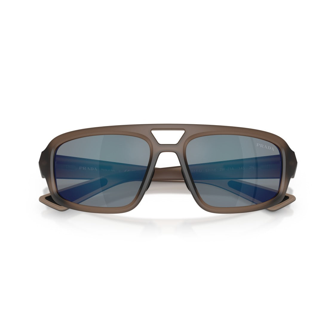 Prada Linea Rossa 0Ps B11su Rectangular Brown Frame Sunglasses