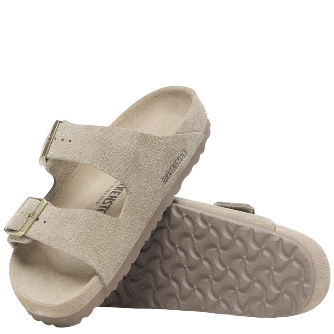 Birkenstock Suede And Cork Sandals