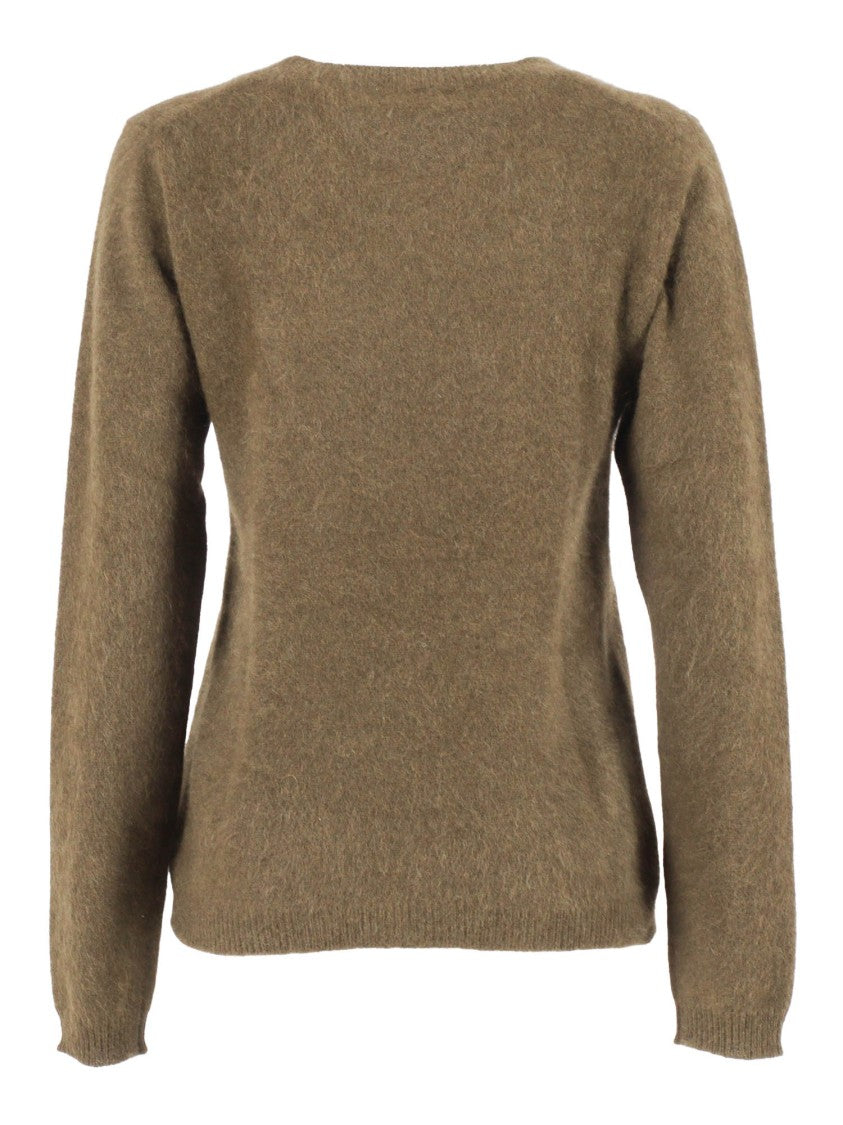 P.A.R.O.S.H. Lightweight Brown Sweater With Classic Round Neckline