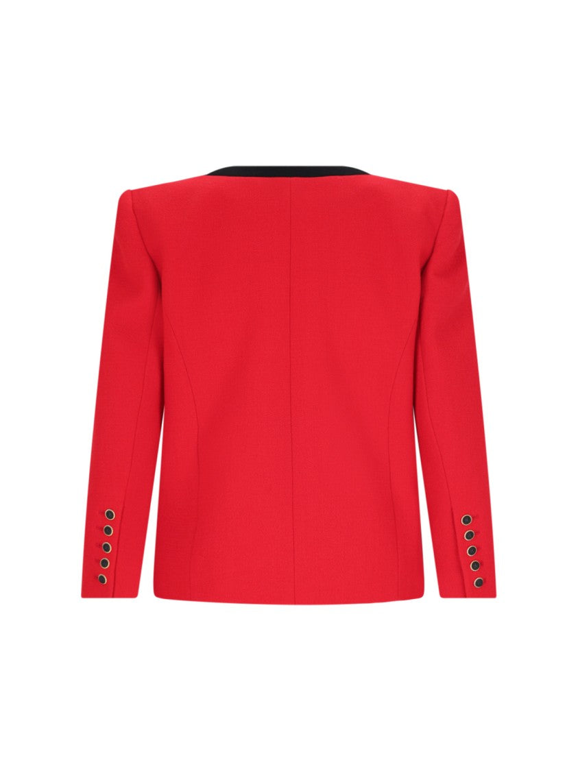 Balmain Wool Blazer – Red